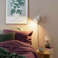 Kumpu seinävalaisin valkoinen